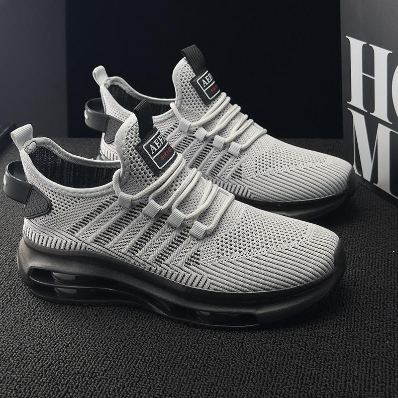 Marathon tide outdoor casual running shoes sports shoes platform ultra-light fly-woven shoes 40