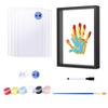 Family Handprint Baby Handprint and Footprint DIY Handmade Souvenir Wooden Frame Gift Suitable Mother's Day, Anniversary