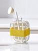 Food Grade Press Ice Cube Mold With Lid Portable 2 In 1 Ice Kettle Straw Dual Use Ice Making Artifact Kitchen Bar Ice Tray