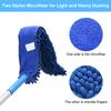 PATIKIL Ceiling Fan Cleaner to Microfiber Duster Telescopic Handle Fan Blade Cleaning Tool for Furniture Grey Duster, 12.9" 59", Blinds,