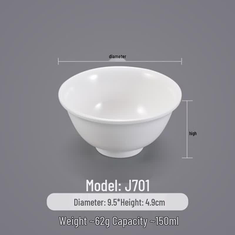 Melamine White Commercial Rice & Soup Bowls