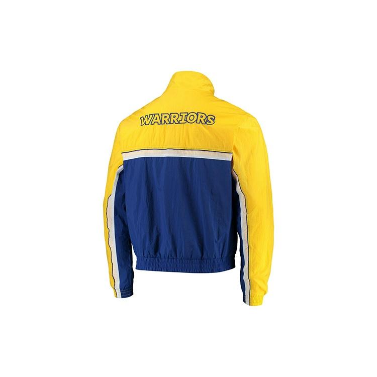 Nike NBA Golden State Warriors Athleisure Casual Sports Jacket Yellow Blue Colorblock Men's CJ7146-495