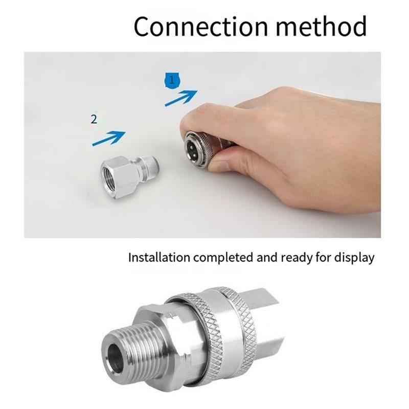 ABFS High-Pressure Pipe Joints Garden Hose Connector NPT4 Points DN15 Quick Plug Car Wash Water Pipe Connector