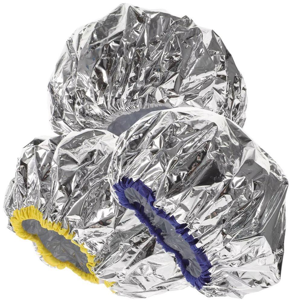 Reusable Tin Foil Hair Processing Caps Waterproof Shower Cap  for Women Hair Salon Tool