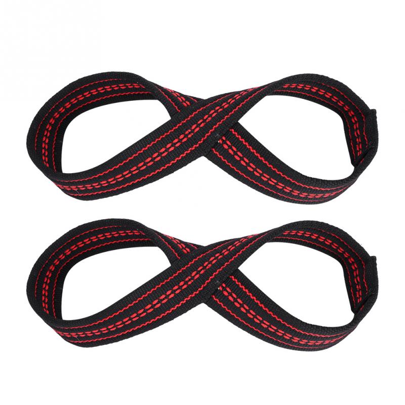 1 Pair Figure 8 Resistance Bands Weight Lifting Straps Grasp Belt Gym Fitness Equipment for Pull-ups Horizontal