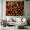 Cow Leopard Pattern Wall Tapestry Aesthetic Wall Hanging Printed Fabric Blanket Decorative Tapestries for Bedroom Living Room Home Decor