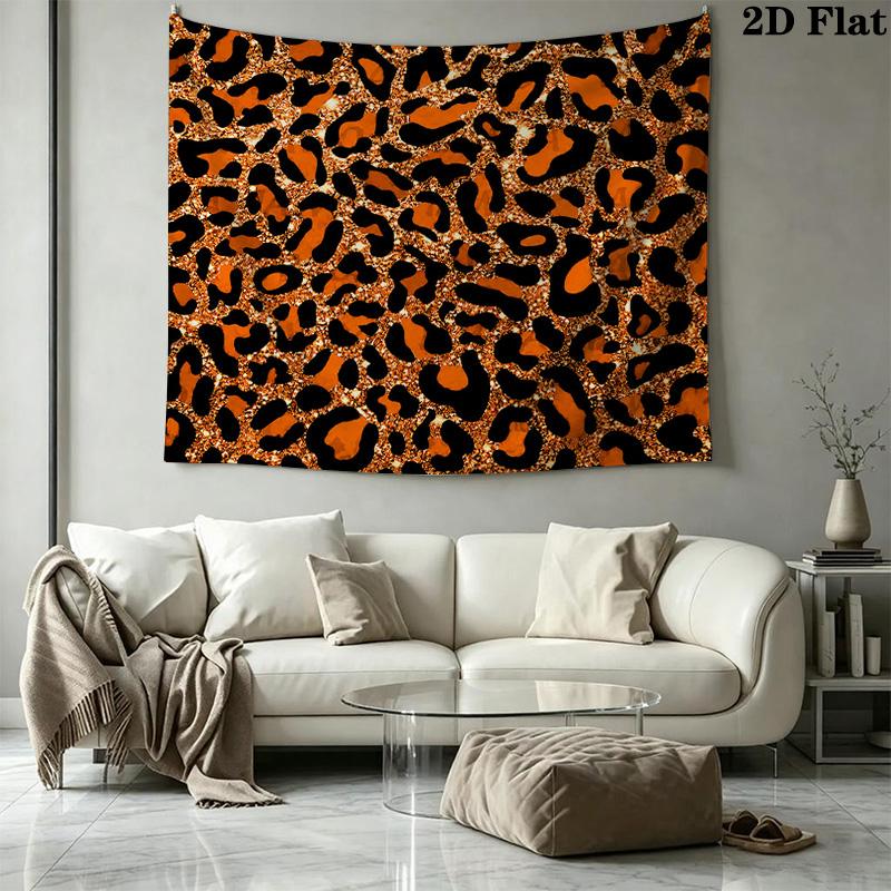 Cow Leopard Pattern Wall Tapestry Aesthetic Wall Hanging Printed Fabric Blanket Decorative Tapestries for Bedroom Living Room Home Decor