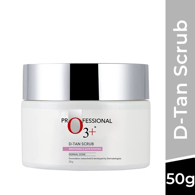 O3+ D-Tan Scrub 50g Pack of 2 | Exfoliating Face Scrub for Tan Removal and Glowing Skin