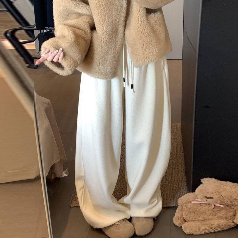 

Plus Velvet Thickened Retro Casual Winter Drape Pants XS 20kg