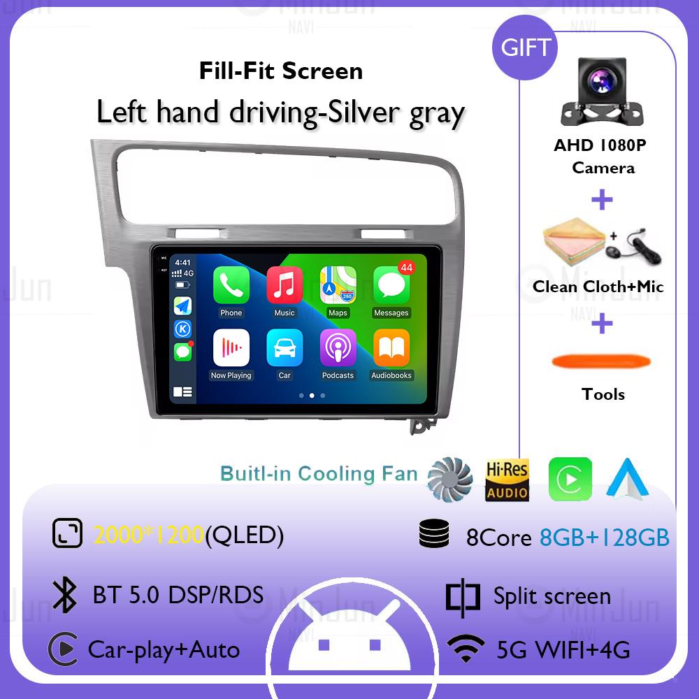 2K Screen Android 14 Car GPS Radio Multimedia For Volkswagen Golf 7 2012 - 2020 Car Radio Multimedia Video Player Navigation