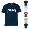 Classic Men Yeezus Letter Short Sleeve T-shirt With Premium Cotton Blend Fabric