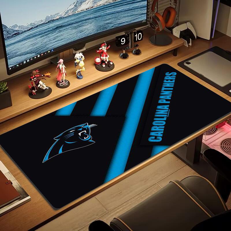 Carolina Panthers Logo Color Mouse Pad Large Gaming Table Cushion Non-slip Laptop Tablet Big Mousepad XXL Mat Mini PC Playmat With Lock Edge