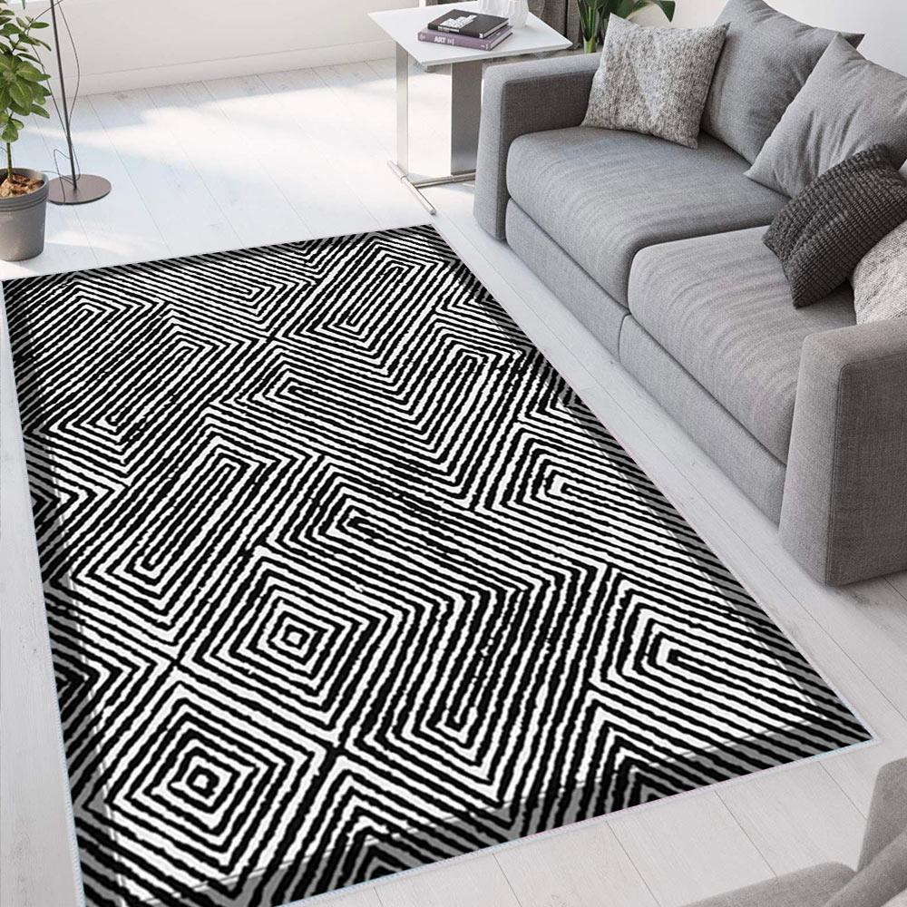 

Rovigo Home Моющийся ковер с набивным рисунком RVGHOME1531-HT156 50x80 чёрный