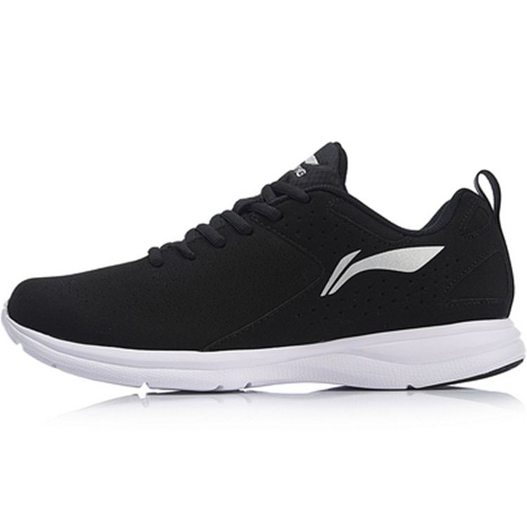 

Li-Ning Модные универсальные амортизирующие нескользящие износостойкие низкие кроссовки для бега мужские кроссовки черные белые ARBN269-2