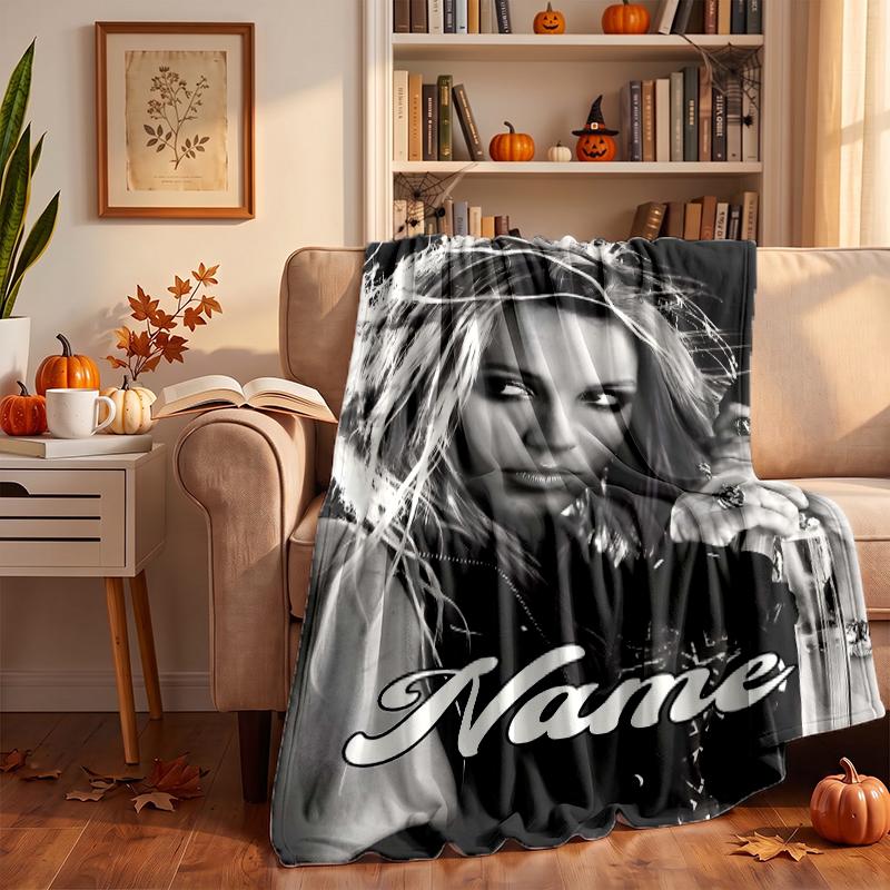 Britney Spears Custom Flannel Blankets Soft Warm Cozy Throws for Home Decor Holiday Gifts