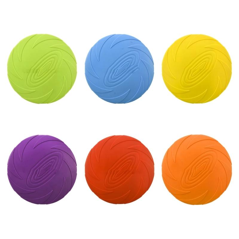 NonSlip Dog Flying Disc Chew Durable Outdoor Toy Rubber Soft Training Exercise For Active Pet
