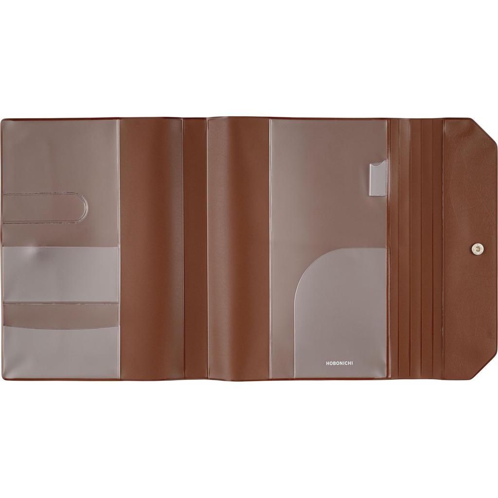 Hobonichi Cousin A5 Planner Cover - Aileron Brown, Three-Fold Case