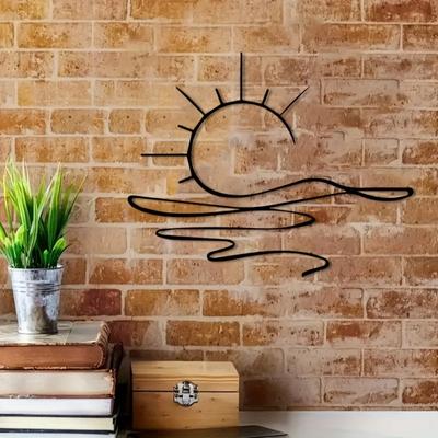 Sunrise & Art Chic, Minimalist Iron Wall Decor For Modern Home Aesthetics | Metal Wall Art | Housewarming Gifts | Wedding Gifts