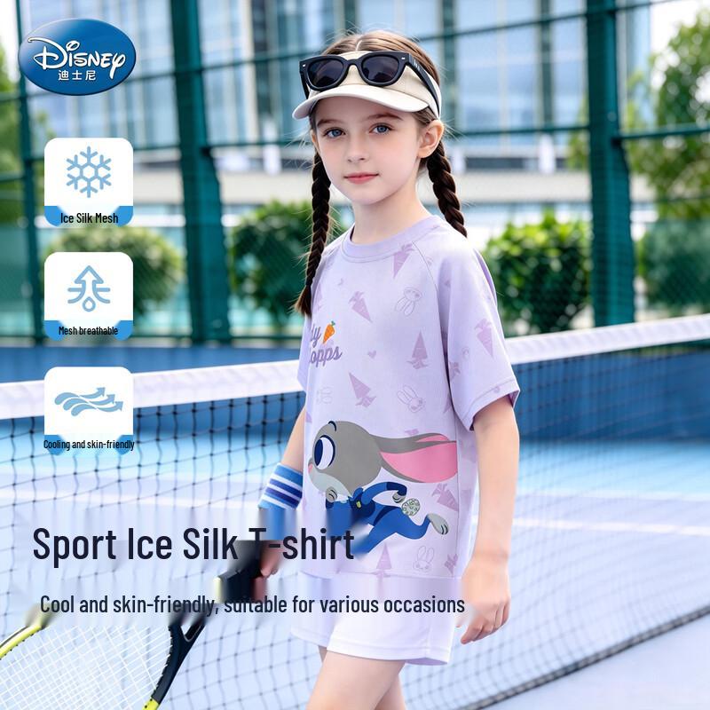 Disney Girls  Quick-Dry Ice Silk Mesh Sports T-Shirt 150
