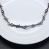 Unisex Gothic Punk Style Necklace Hip Hop Barbed Wire Themed Minimalist Vacation Fashionable Jewelry Accessory Metal Chain Jewelry Gift