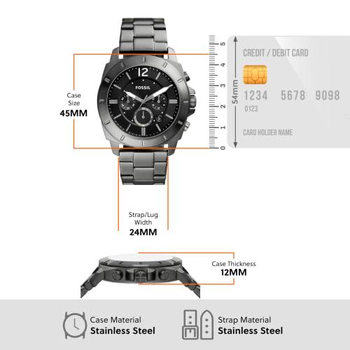 PRIVATEER Smoke Chronograph Stainless Steel Watch