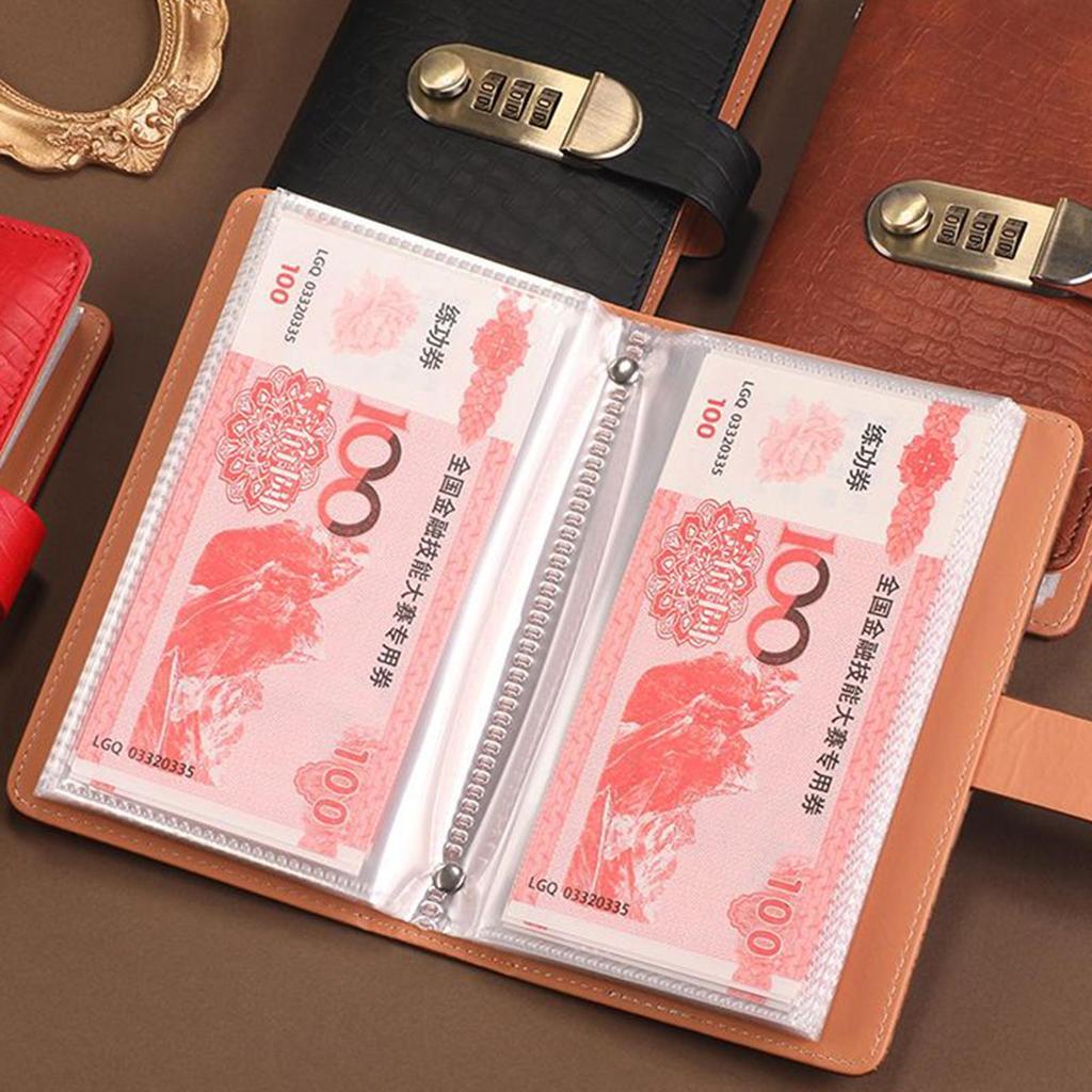 Vintage 100-Page Budget Planner Privacy Protection Saving Challenge Book Cash Money Saving Book with Combination Lock Reusable