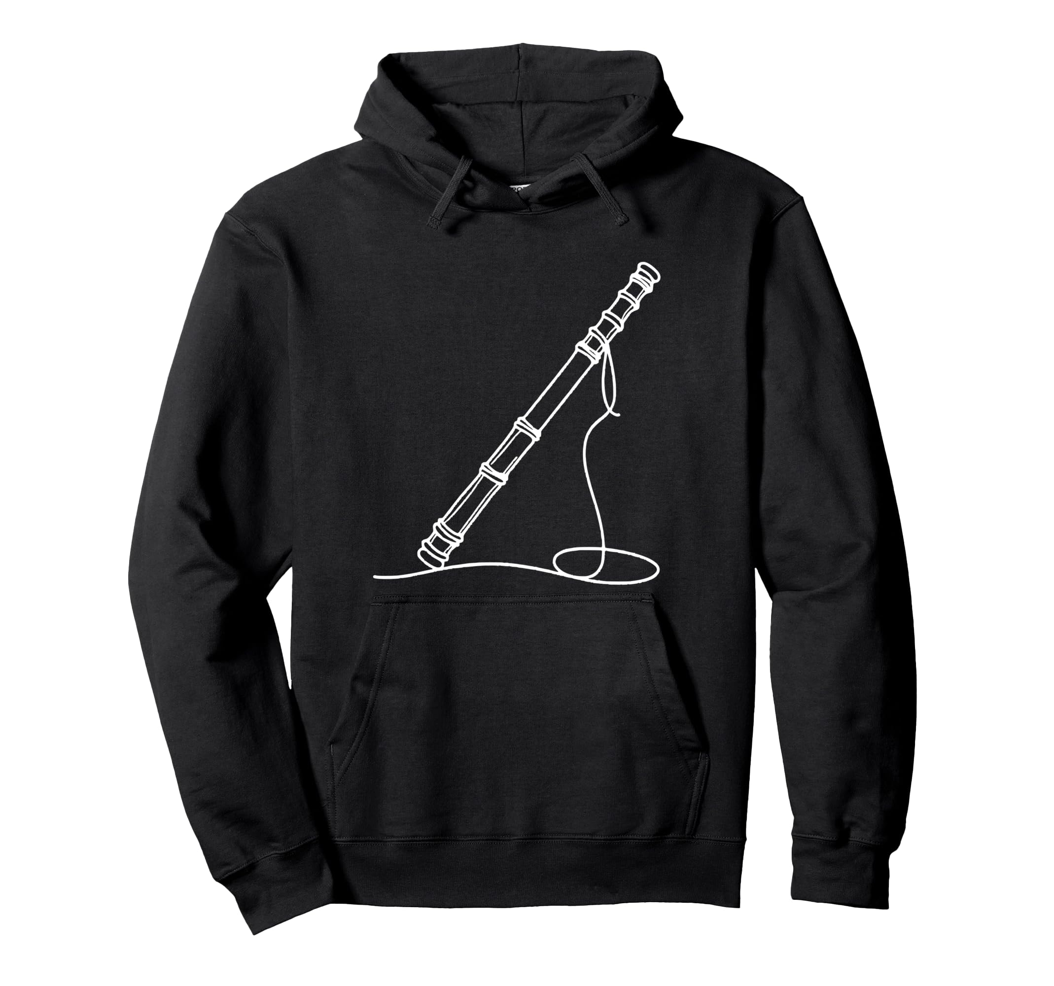 

Shakuhachi line drawing for musicians Shakuhachi hoodie чёрный