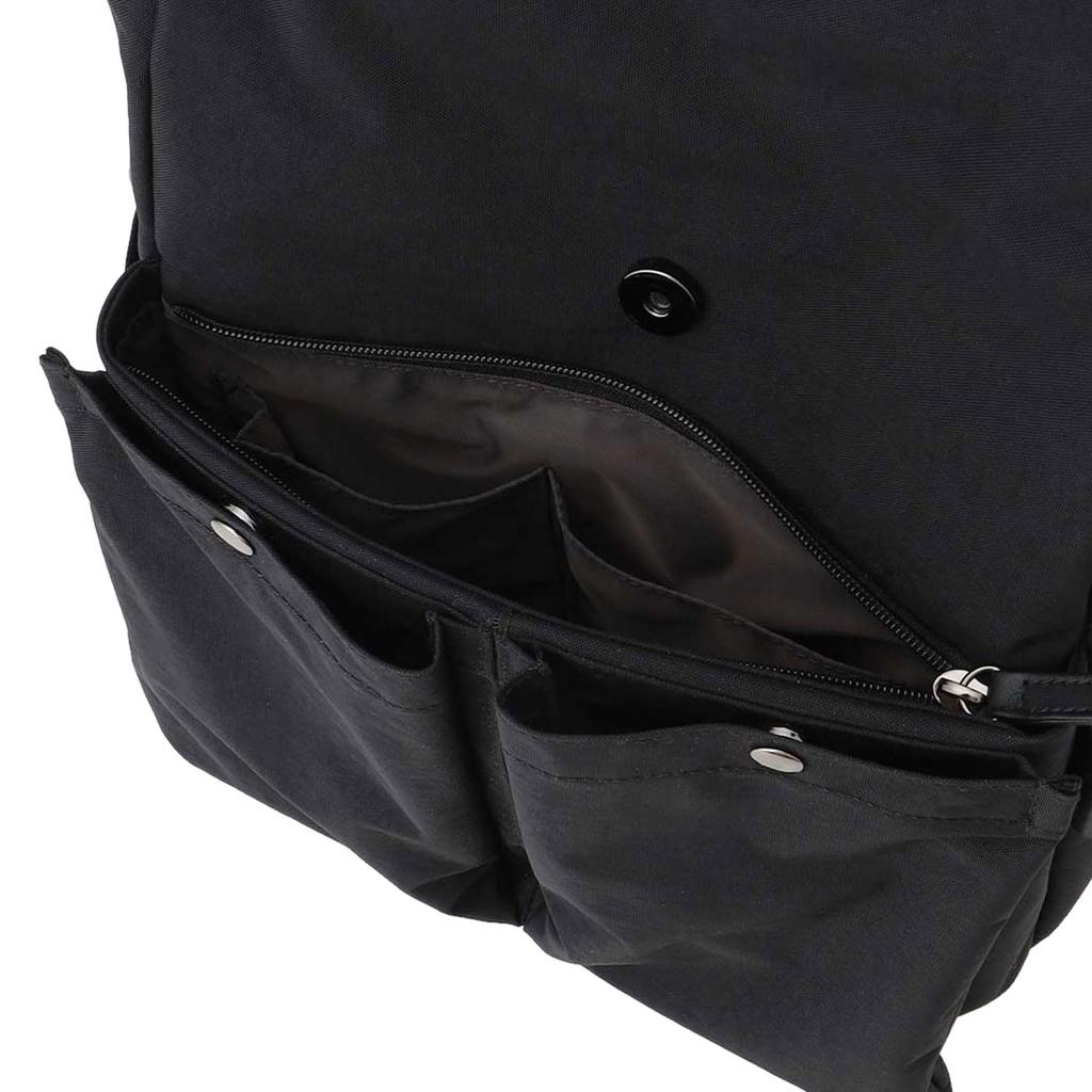 Isaac Crinkle Nylon Double Pocket Backpack 2000812 White (30)