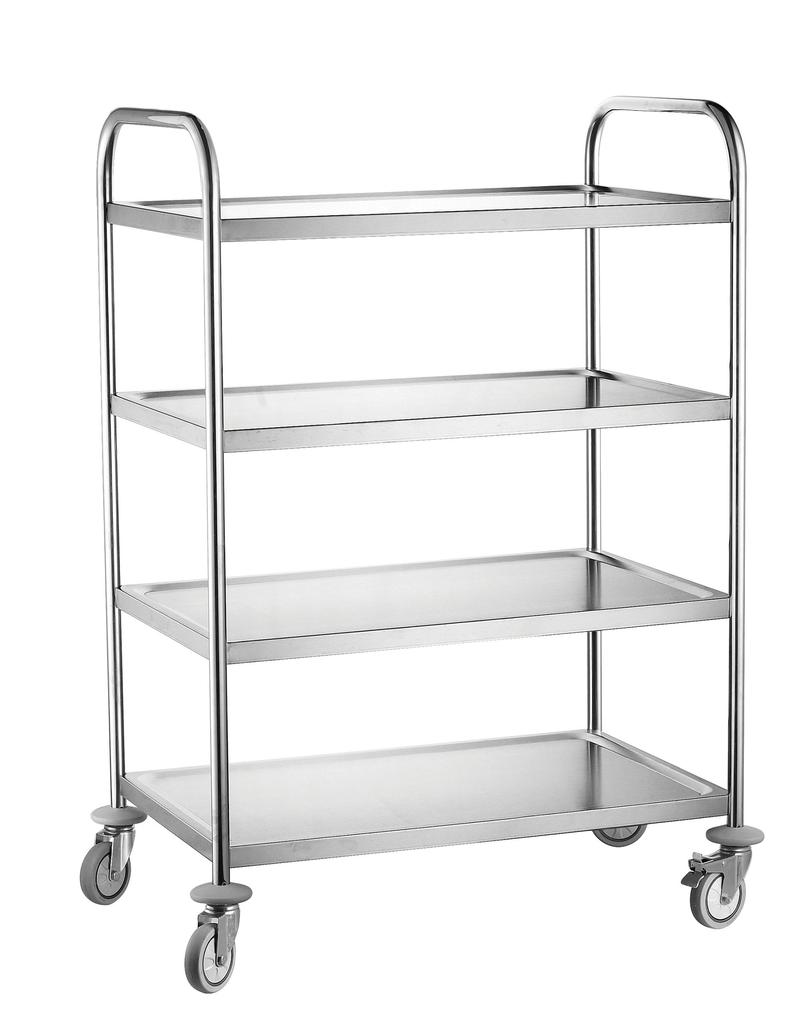 Hendi 810118 4-shelf steel serving trolley