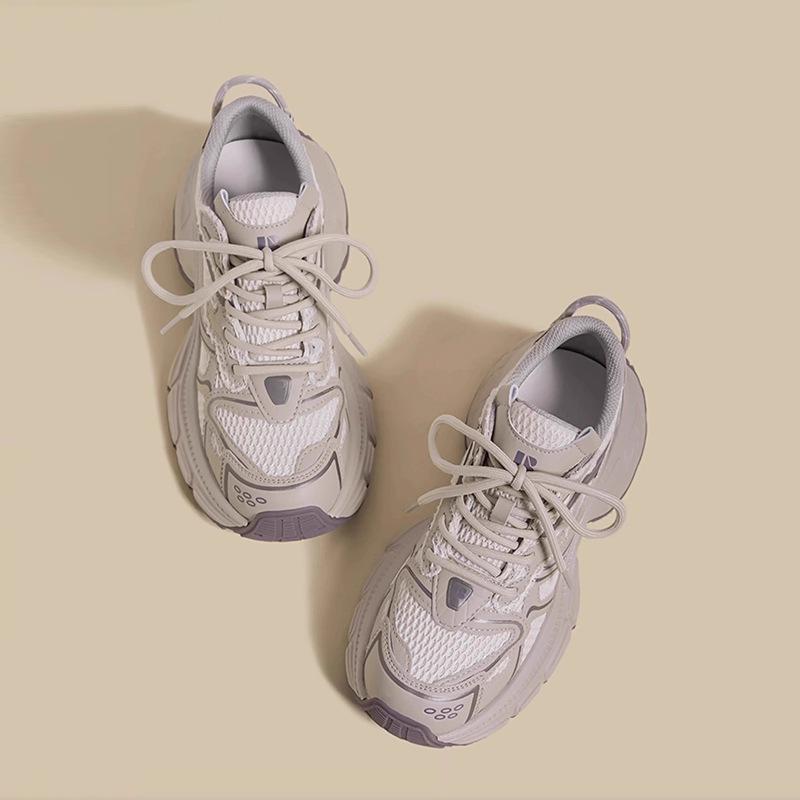 2025 Fall Girls' Sneakers: Versatile Mesh Dad Shoes for Big Kids