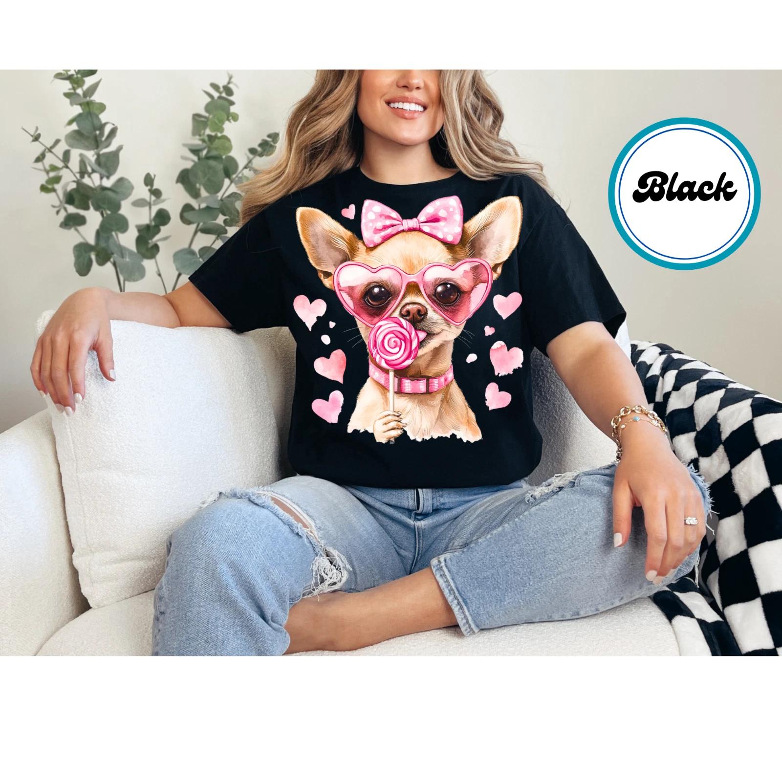 

Women s Chihuahua Valentines Shirt Dog Valentine Shirt Custom Chihuahua Mom Top L