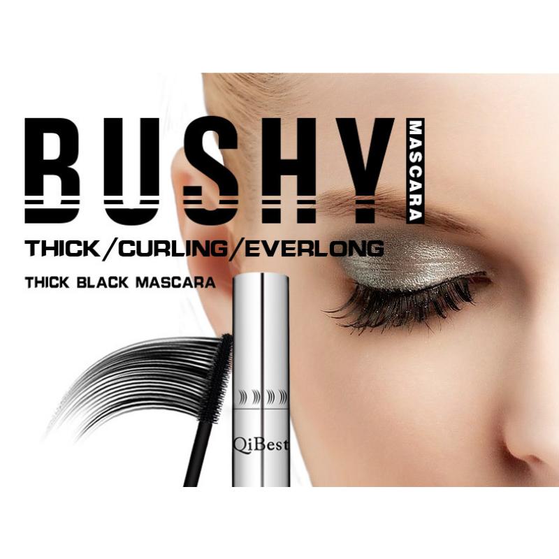QiBest Makeup Silver Tube Big Eyes Mascara Long, Curly, Waterproof and Non-Smudge