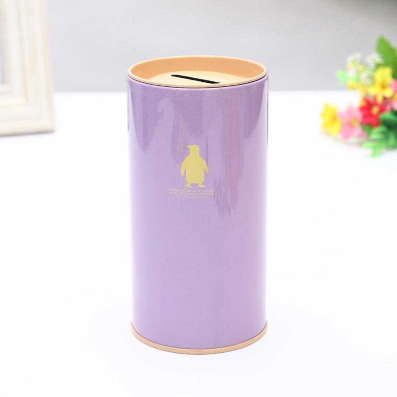 1 Unidad Hojalata Redonda Animal Hucha de Color Hucha Metal Caja de Monedas Decoración del Hogar Caja de Dinero