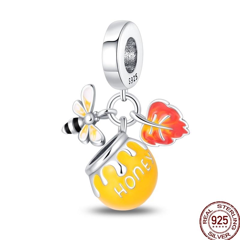 New Copper Autumn Golden Charms Maple Leaf Squirrel Pumpkin Deer Beads Fit 3Mm Original Bracelet Diy Jewelry Gifts