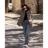 Demana Women's Winter Tweed Shirt Jacket