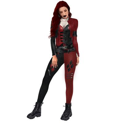 Halloween New Clown Women's Onesie Print Thin Jumpsuit Women