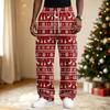 Men's Streetwear Casual Loose Fit Comfortable Athletic Pants with Christmas Print for Holiday Lounging