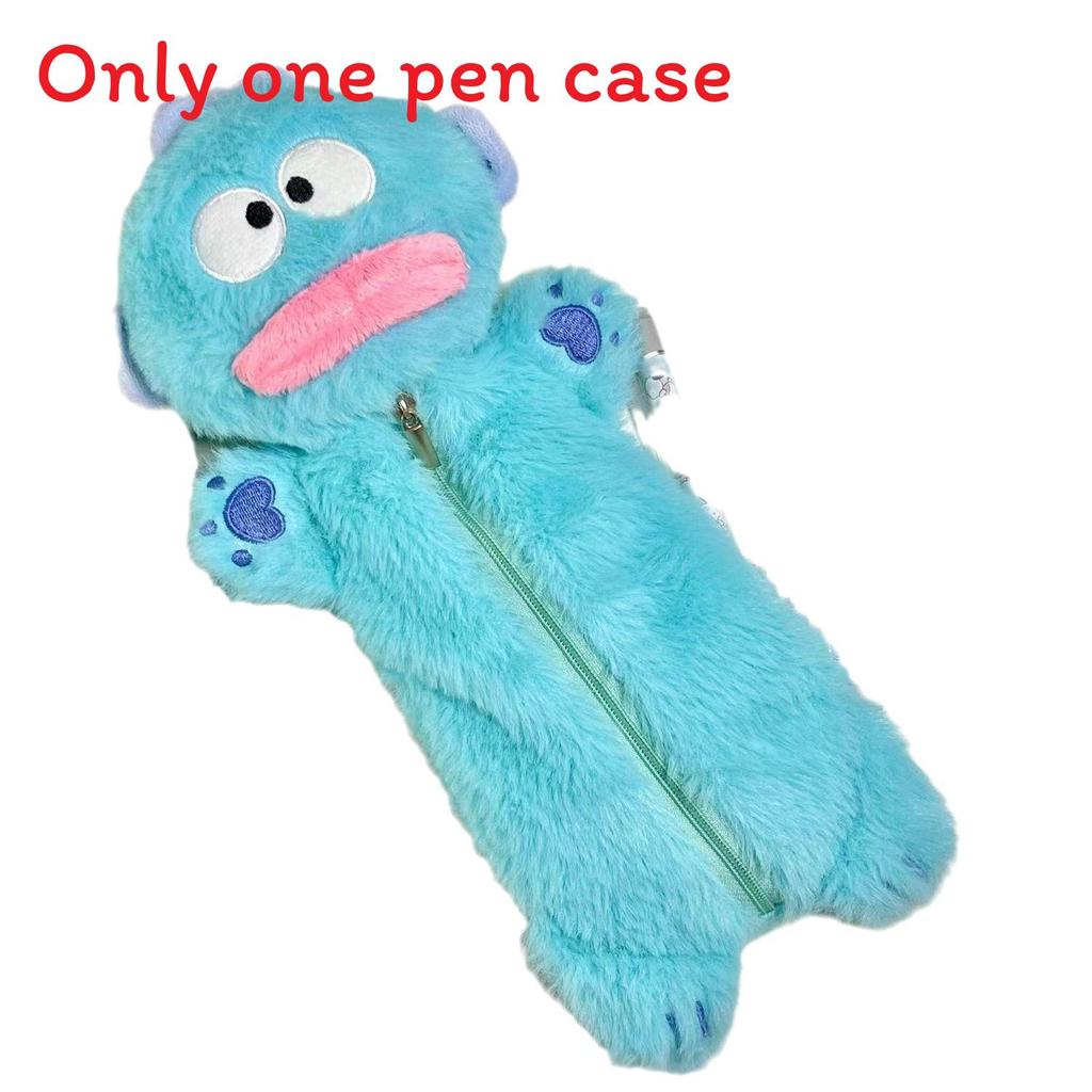 Plush Hangyodon Pencil Case With Cat Paw Design For Girls Kids School Supplies