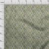 oneOone Cotton Flex Green Fabric Tribal Quilting Supplies Print Sewing Fabric by The Yard 40 Inch