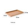 MOLUONA Rectangular Bamboo Wood Serving Tray Set