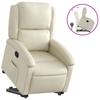 Recliner with Rising Assistance Cream Artificial Leather