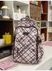 Schoolbag light blue bubble star grid diffuse schoolbag student party sea salt sweet cool wind travel to school daily leisure backpack