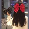 Solid Color Bow Ribbon Hair Clip  Women Bowknot Barrettes Women Ponytail Clip Headband Girls Hair Accessories Gift