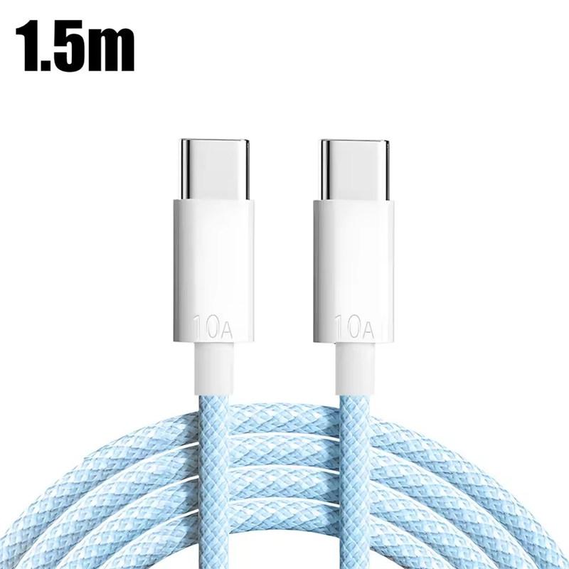120W 10A Fast Charger for IPhone17 16 15 Pro Max USB Type C Charger Cable for Xiaomi Huawei Samsung Dual Type C Data Transfer Line