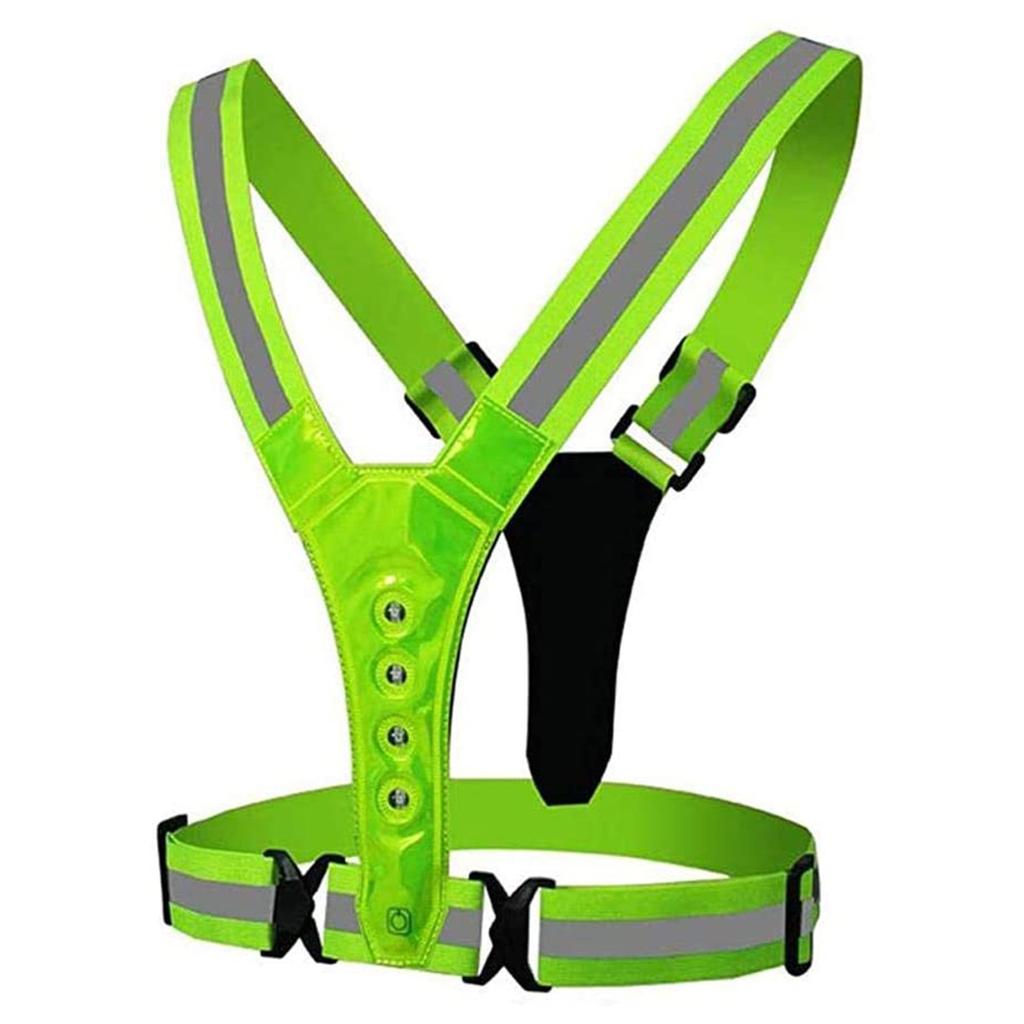 Reflective Straps CR2032 LED Shoulder Straps for Men Women Night Safety Outdoor Hiking Jogging Walking Light Gear