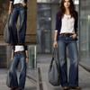 Dames Jeans Retro Rechte Versleten Effen Kleur Meerdere Zakken Middelhoge Taille Knoopsluiting Ritssluiting Streetwear