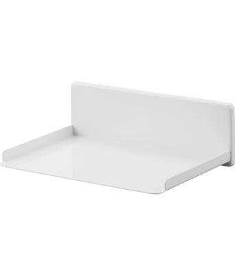 Yamazaki Jitsugyo Folienhaken Gewürzvorratsregal Weißer Korpus B18 x T12,5 x H6cm (Filmhaken nicht im Lieferumfang enthalten) Tower Schwebendes Aufbewahrungs-Gewürzregal 2179