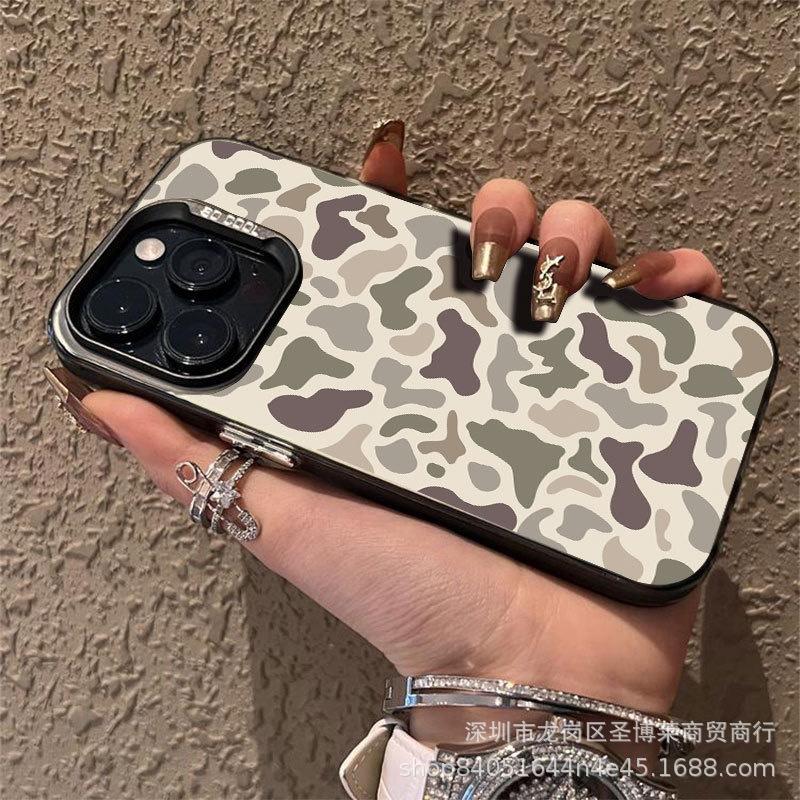 The New Camouflage Is Suitable for Apple 15 Colored Silver iPhone14Pro Creative 11promax Matte 16 Protective Case 17.