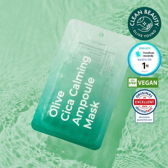 Freemay Olive Cica Calming Ampoule Mask 1 sheet