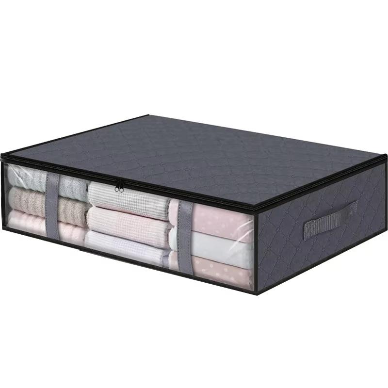 

Foldable Bed Storage Container With A Transparent Window And A Lrge Capacity Bed Undergarments Storage Box Clothing Storage Bag